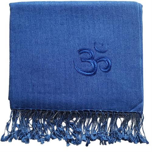 Cashmere Silk Shawl with Aum Embroidery