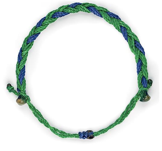 Braided Rakhi - Green/Blue