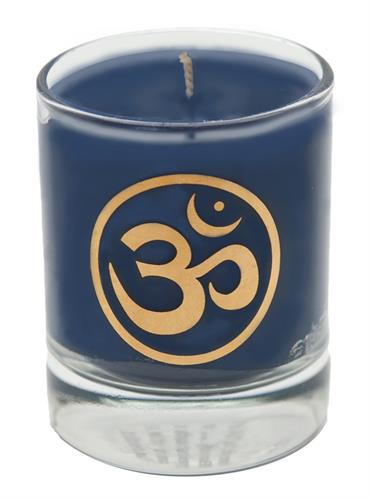 Puja Candle Holder with Candle: AUM (Gurumayi's Message for 2009-2012)