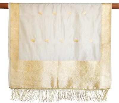 Silk Puja Cloth with Border 22"x72"