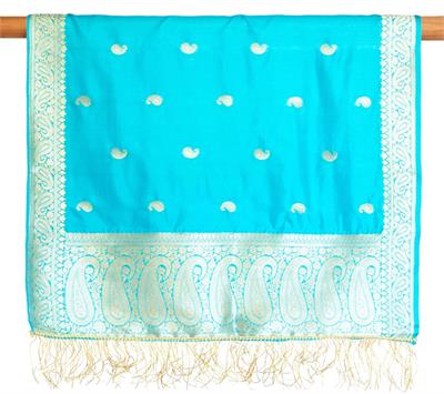 Silk Puja Cloth with Border 22"x72"