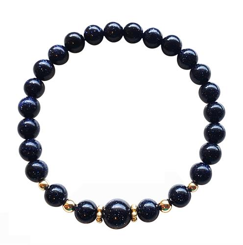 Blue Goldstone Wrist Mala for Children